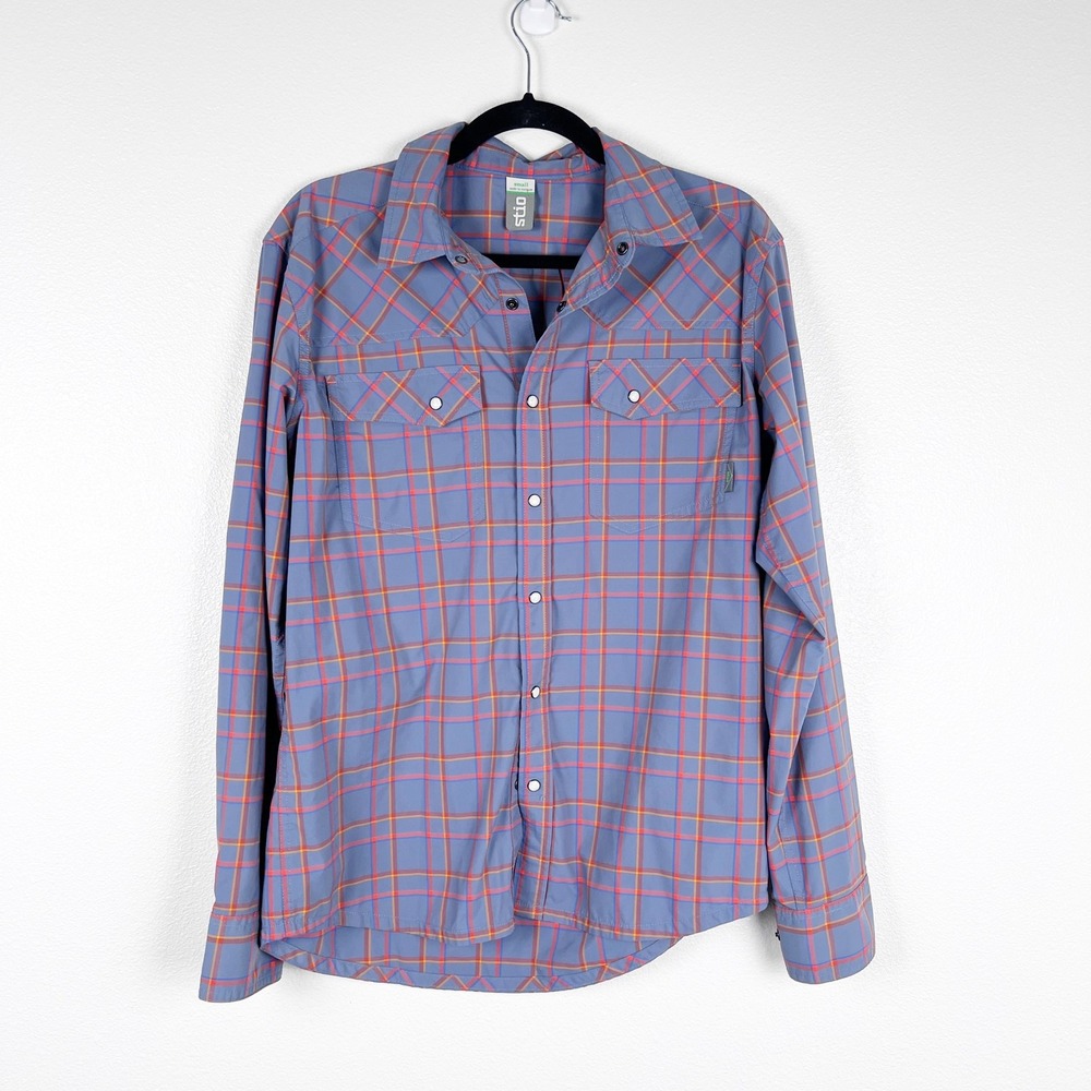 Stio Men's Pearl‎ Snap Front Plaid Shirt Sz S